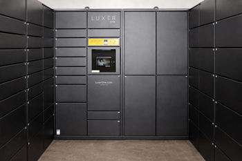 Luxer package lockers at cypress court